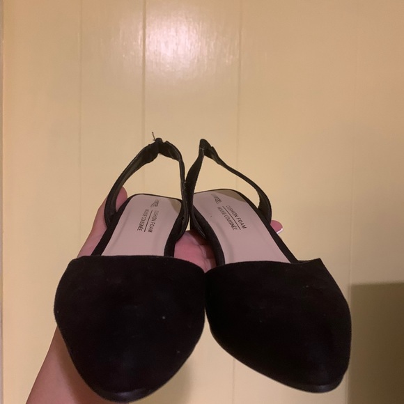 Pointed black suede slingback mules - Picture 3 of 4